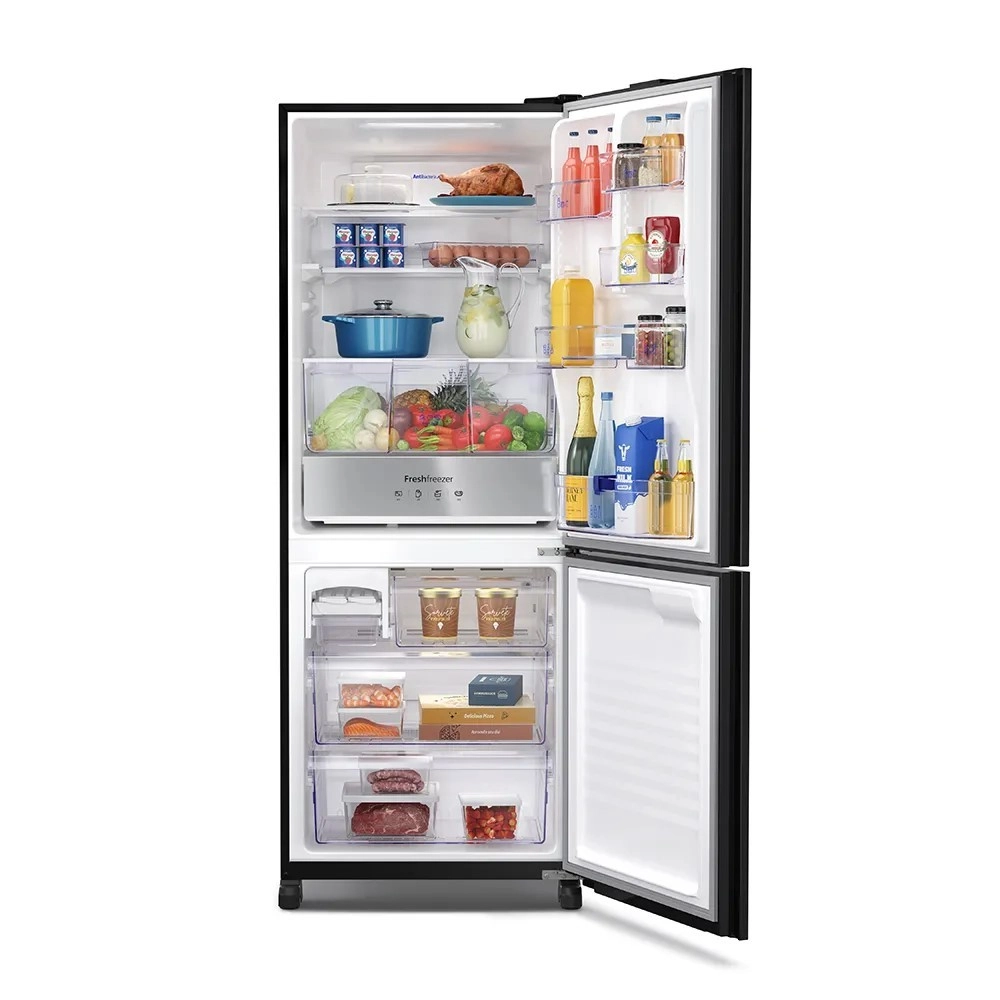 Geladeira Panasonic Frost Free NR-BB65GVFBB 450L  Black Glass Preto 220V