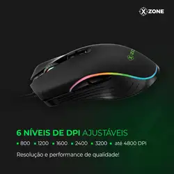 Mouse Gamer Xzone 4800 DPI GMF-01 MOUSE GMF-01 NA 4800 DPI