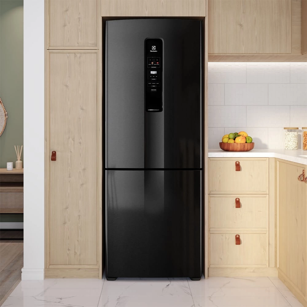 Geladeira Electrolux Frost Free Inverter 490L com AutoSense Inverse Black Inox Look (IB7B) 220V