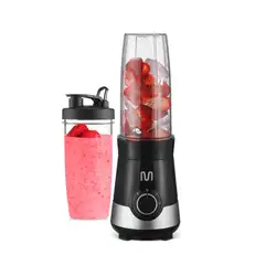 Liquidificador Shake 2 Copos 800ml 3 Velocidades 300w-220v Preto e Prata - GO014 GO014