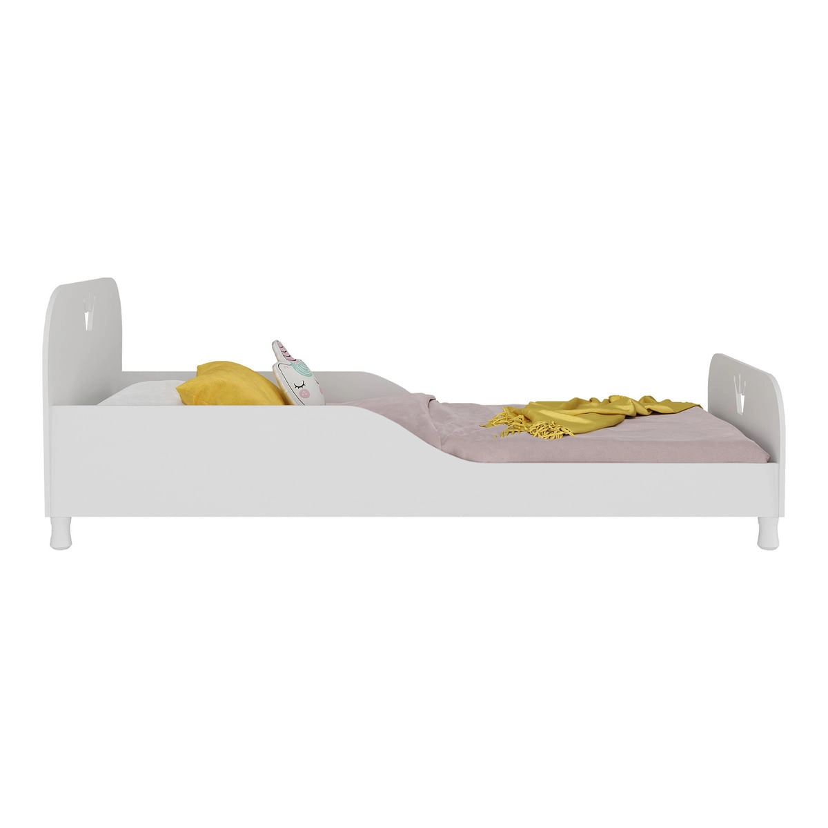 Cama Solteiro para colchão 88x188cm 100% MDF Majestade Multimóveis BB2320 Branco