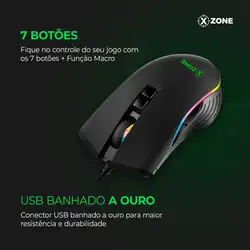 Mouse Gamer Xzone 4800 DPI GMF-01 MOUSE GMF-01 NA 4800 DPI