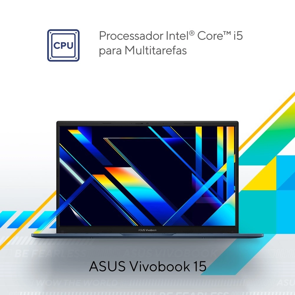 Notebook Asus Vivobook 15 Core i5 8GB 512GB SSD Tela 15,6" Windows 11 Home X1504ZA-NJ987W Azul