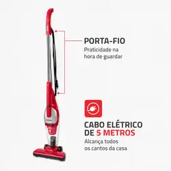 Aspirador de Pó Mondial Turbo Premium AP-30 ASPIRADOR PO-220V-VERMELHO