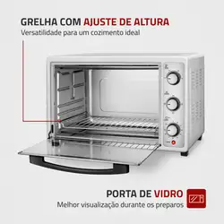 Forno Elétrico 52L Grand Family II Mondial Branco/Inox - FR-52-W FORNO ELETRICO FR-52-W 220V/60Hz