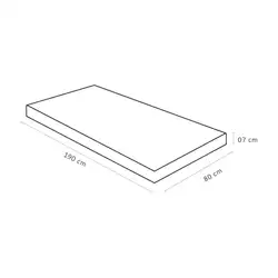 Colchonete Alveolado D28 (80x190x07) - Espuma D28 - Ortobom