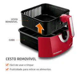 Fritadeira Sem Óleo Air Fryer 6 Litros AFN-60-RI Mondial