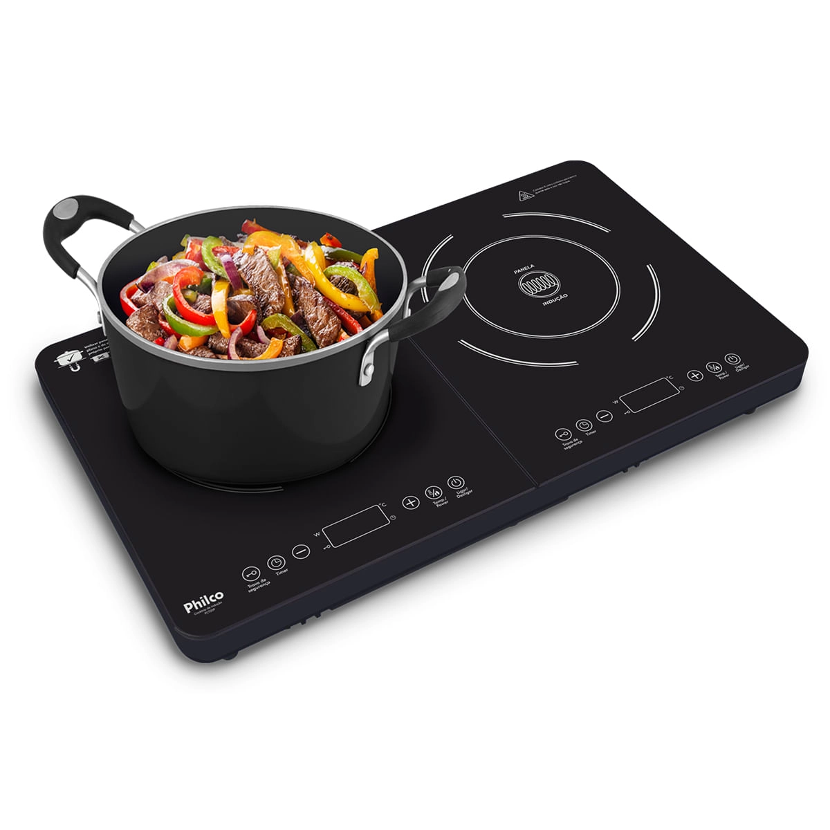 Cooktop de Indução Portátil Philco 2 queimadores PCT20P 220V