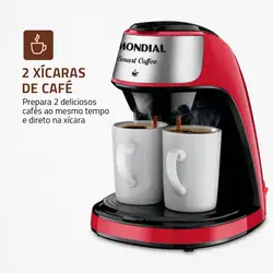 Cafeteira Mondial 2 xícaras Smart Coffee C-42-2X-RI CAFETEIRA C-42-2X-RI 220V/60HZ 2 XÍCARAS