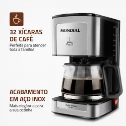 Cafeteira Elétrica Mondial C-44-32X-SI CAFETEIRA C-44-32X-SI 220V/60HZ .