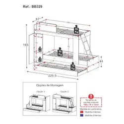 Treliche para colchão 78x188cm Sundae Multimóveis BB329 Branco