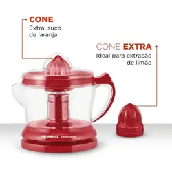 Espremedor de Frutas Mondial Red Premium E-23 Vermelho 220V