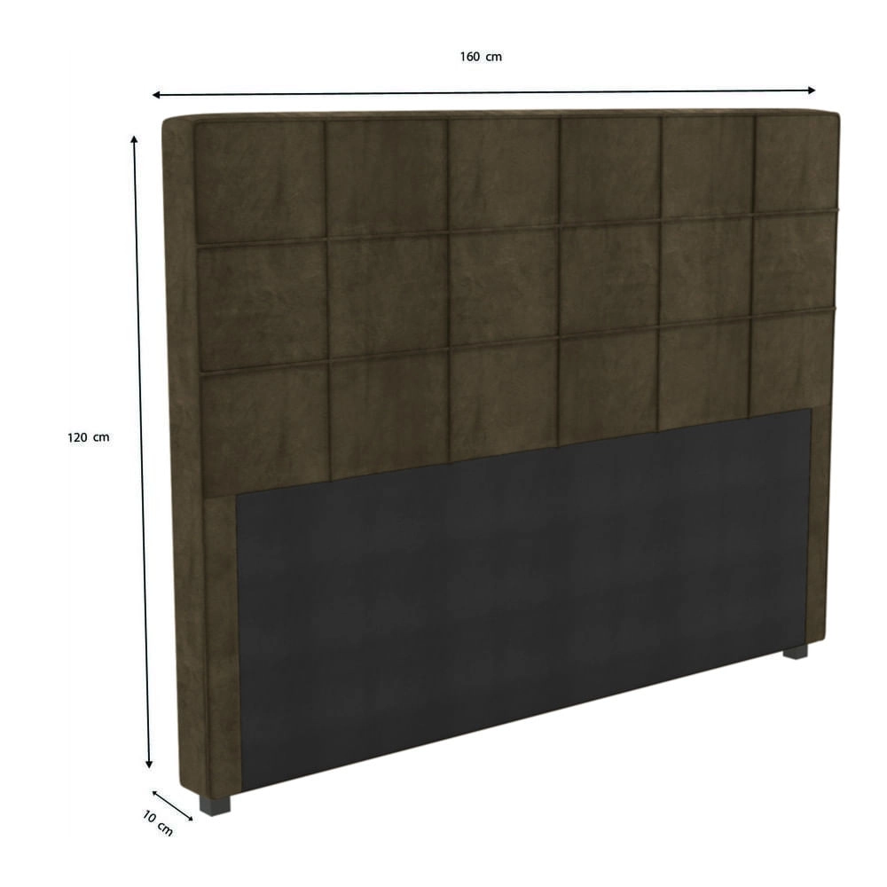 Cabeceira Estofada Casal/Queen 160cm Multimóveis CR35161 Marrom