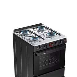 Fogão 4 Bocas Esmaltec Ideal Super 4121 Preto Bivolt