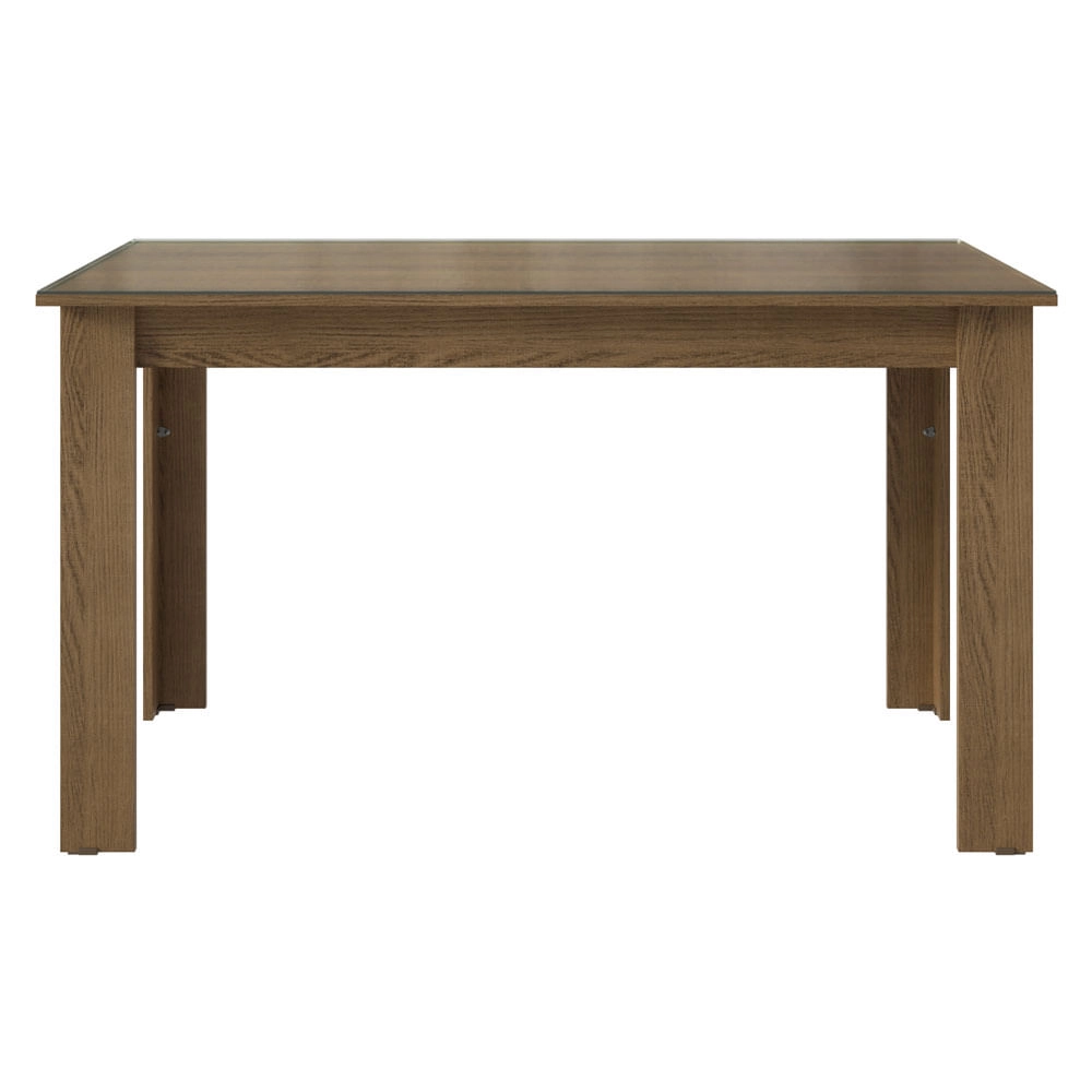 Mesa de Jantar Retangular com Tampo de Vidro Rustic 5231 Madesa Cor:Rustic