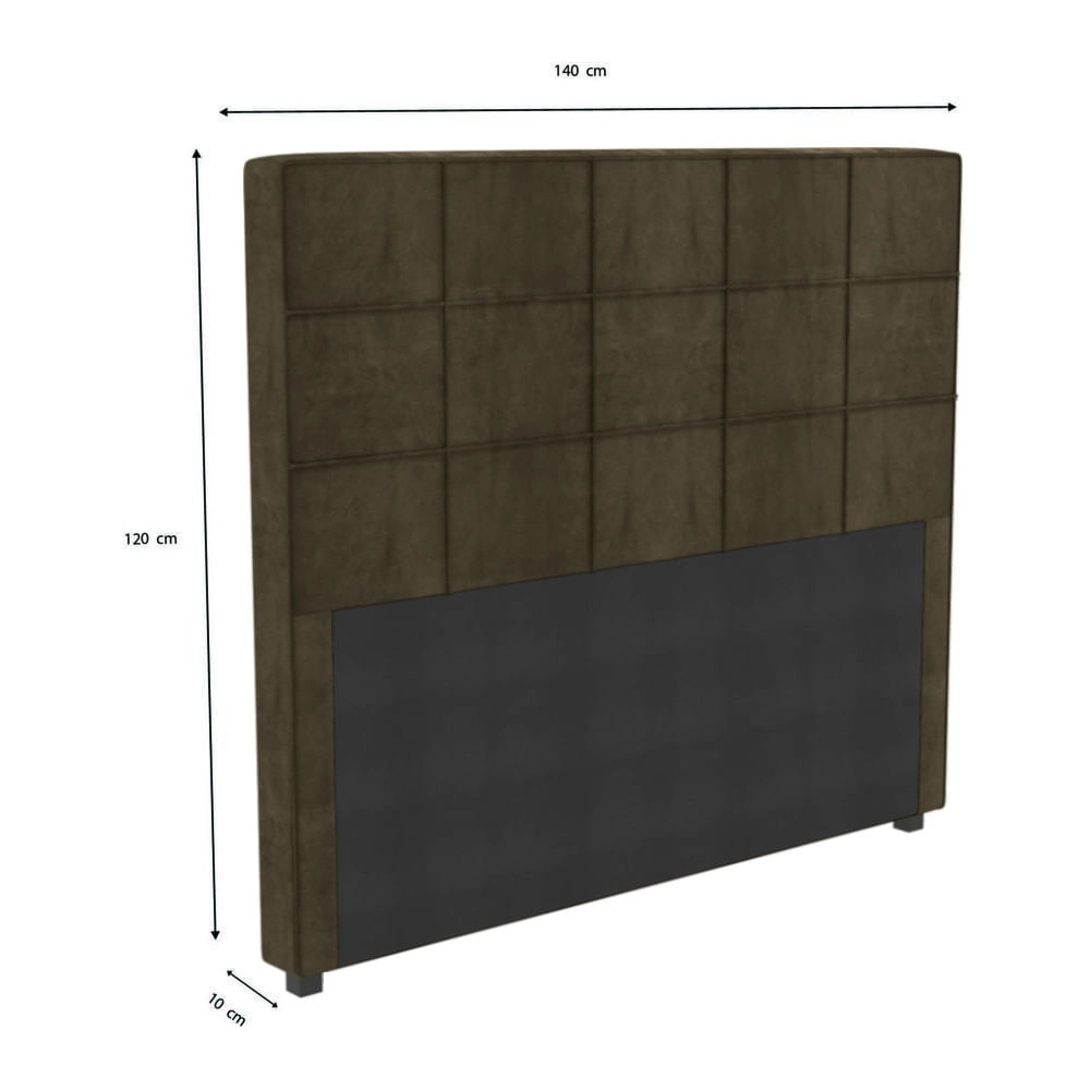 Cabeceira Estofada Casal 140cm Multimóveis CR35160 Marrom