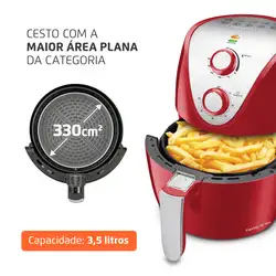 Fritadeira Elétrica Family IV Red AF-32-RI AIR FRYER	-220V-VERMELHO/INOX