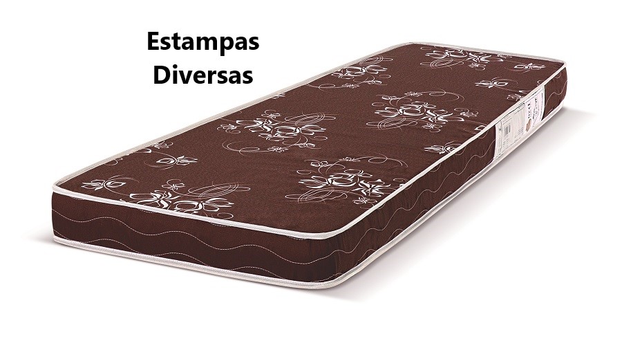 Colchão Solteiro Espuma D20 78X188X12 Maxi Saude Liso Café 50KG Reconflex