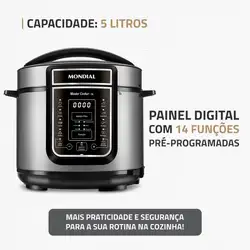 Panela de Pressão Elétrica Mondial  Digital Master Cooker PE-38