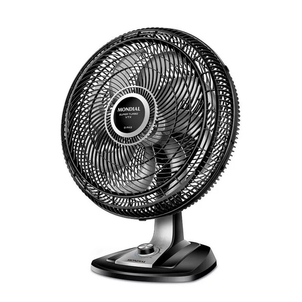 Ventilador de Mesa Mondial 50cm VTX-50-8P Preto/Prata 220v