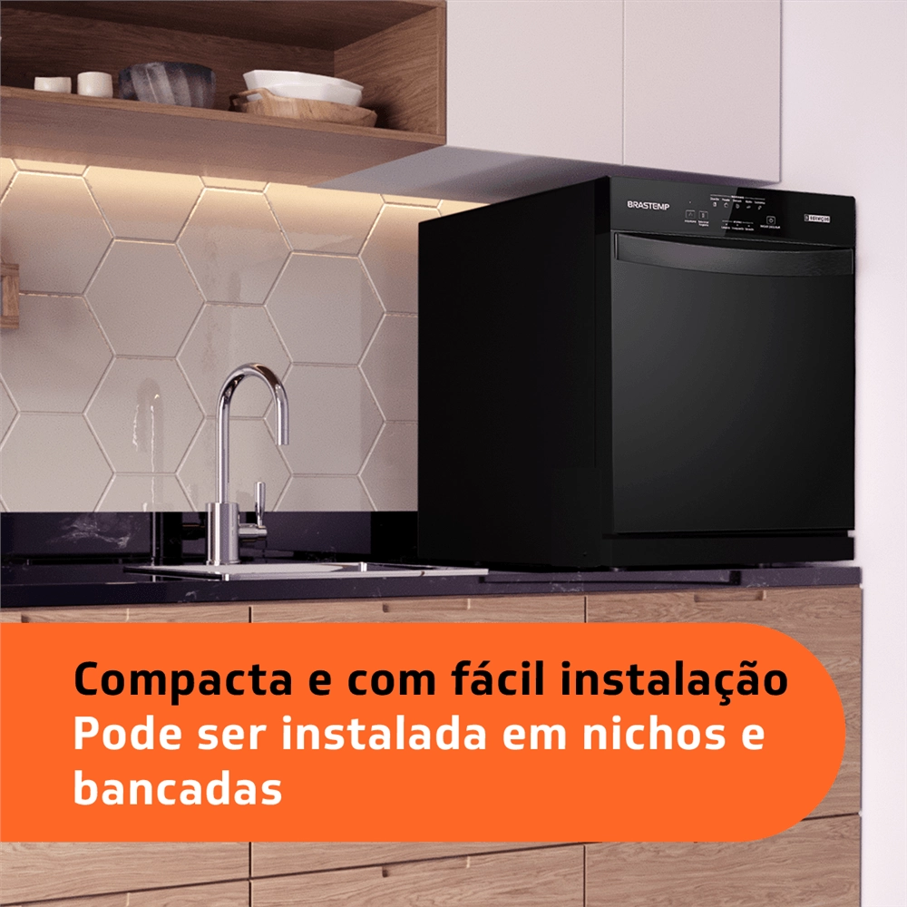 Lava Louças Brastemp 8 Serviços Preta - BLF08AE 220v