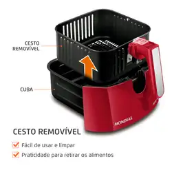 Fritadeira Sem Óleo Air Fryer 4L Mondial AFN-40-RI AIR FRYER AFN-40-RI 220V/60Hz