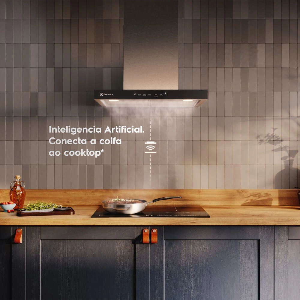 Coifa de Parede Electrolux 60cm Experience com Hob2Hood (CE6TF) 220V