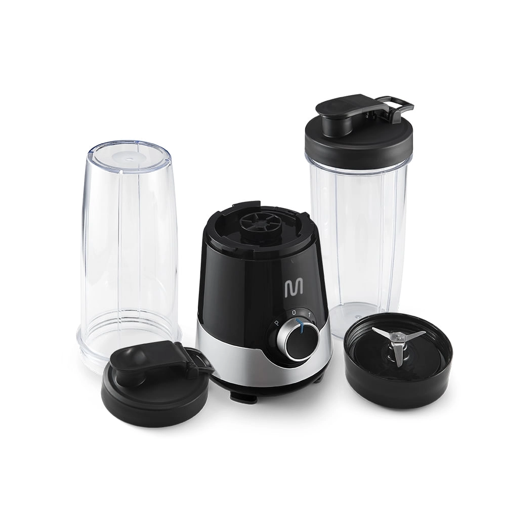 Liquidificador Shake 2 Copos 800ml, 3 Velocidades, 220v-300w Preto Multilaser - BE014OUT [Reembalado] BE014OUT