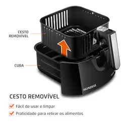 Fritadeira Sem Óleo Air Fryer Mondial AFN-40-BFS