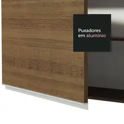 Armário Aéreo Madesa Glamy 60 cm 1 Porta Rustic Cor:Rustic