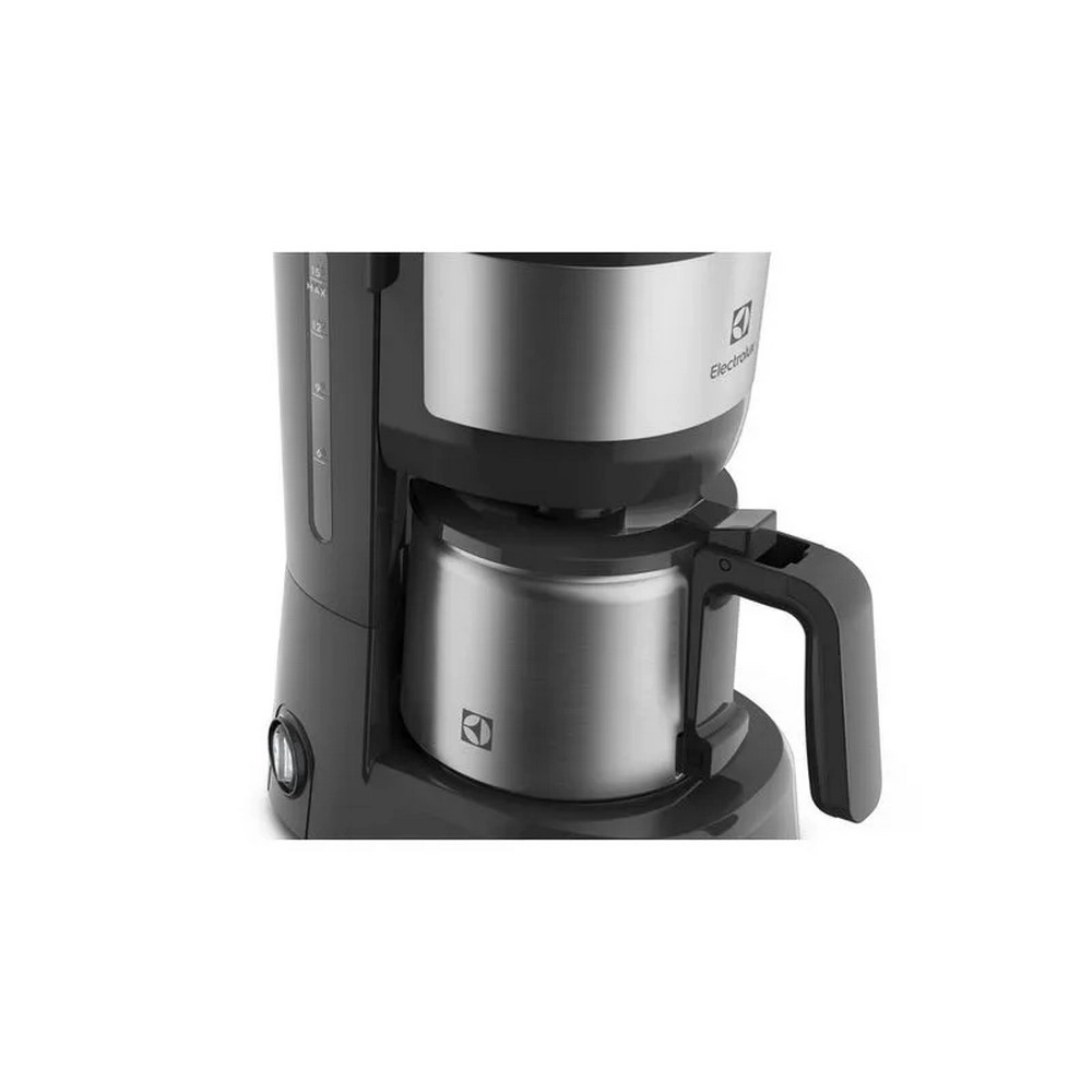 Cafeteira Elétrica Electrolux Efficient ECM12 15 Xícaras Jarra Inox Preto/Inox 220V