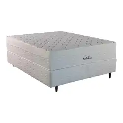 Conjunto Cama Box Casal Mola Ensacada Excellence D28 C/EPS Branco 138X188X74 160KG Design Decoroar