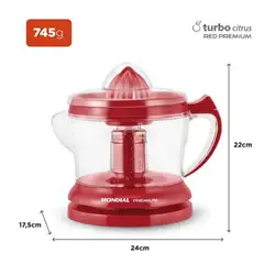 Espremedor de Frutas Mondial Red Premium E-23 Vermelho 220V