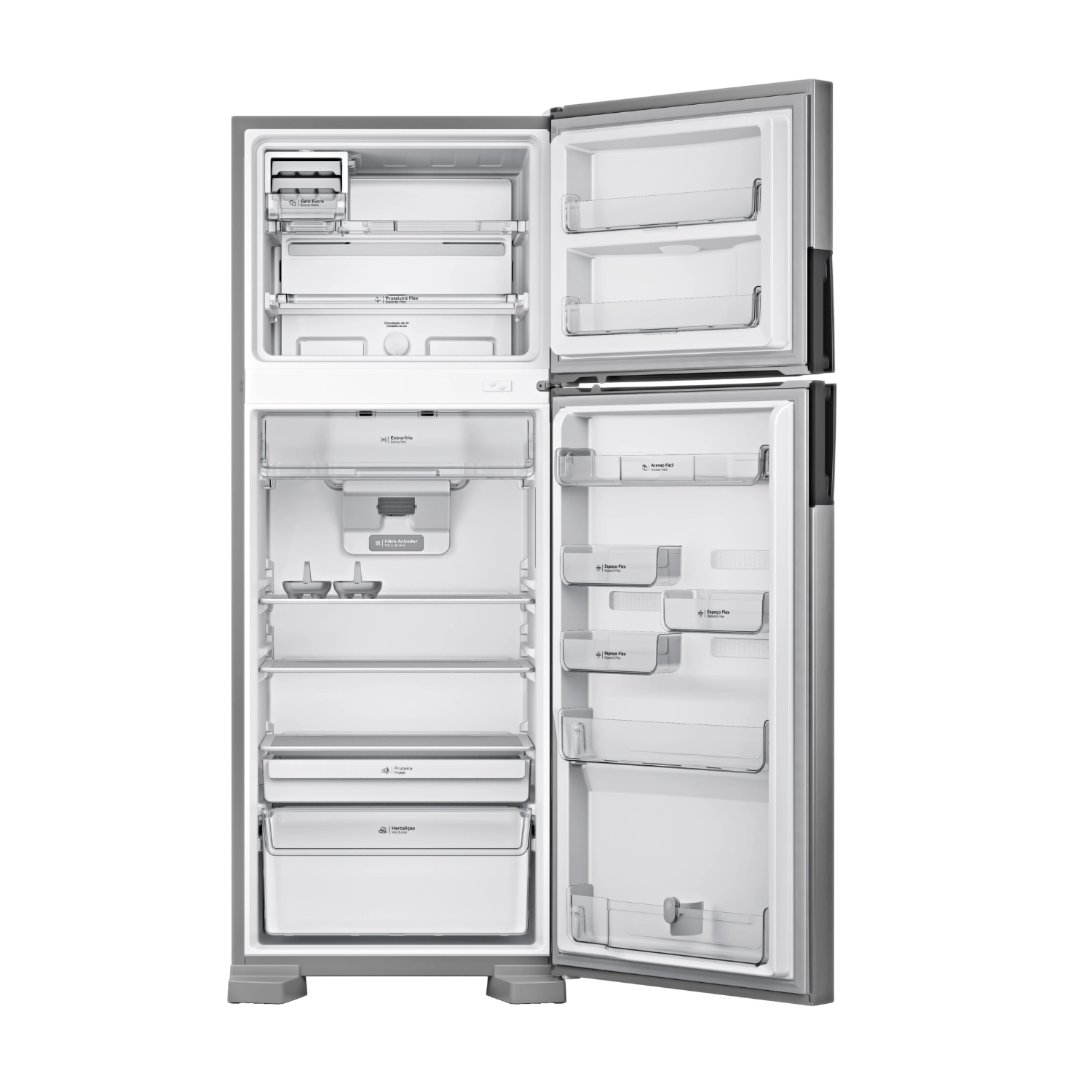 Geladeira Consul Frost Free Duplex com Espaço Flex e Painel Eletrônico Externo 451 litros cor Inox - CRM56FK 220v