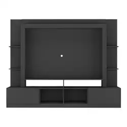 Rack Estante com Painel TV 65" e 2 portas Catar Multimóveis BR3395 Preto