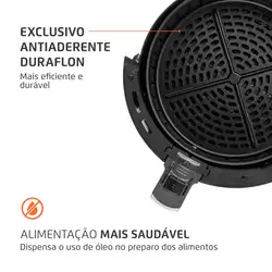 Fritadeira Elétrica Mondial Inox IV AF-30-I AIR FRYER	-220V-PRETO/INOX