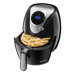 Fritadeira Elétrica Mondial  Family Digital Touch 3,2L AF-26 AIR FRYER-220V-PRETO/INOX