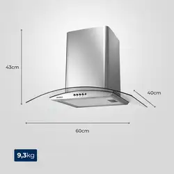 Coifa de Parede Mondial CF60-01 COIFA DE PAREDE-220V-INOX