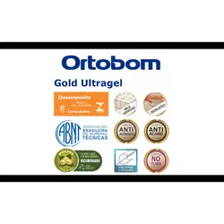 Colchão Gold Ultra Gel Queen (158x198x32) - Espuma Viscogel D45, molas Pocket - Ortobom