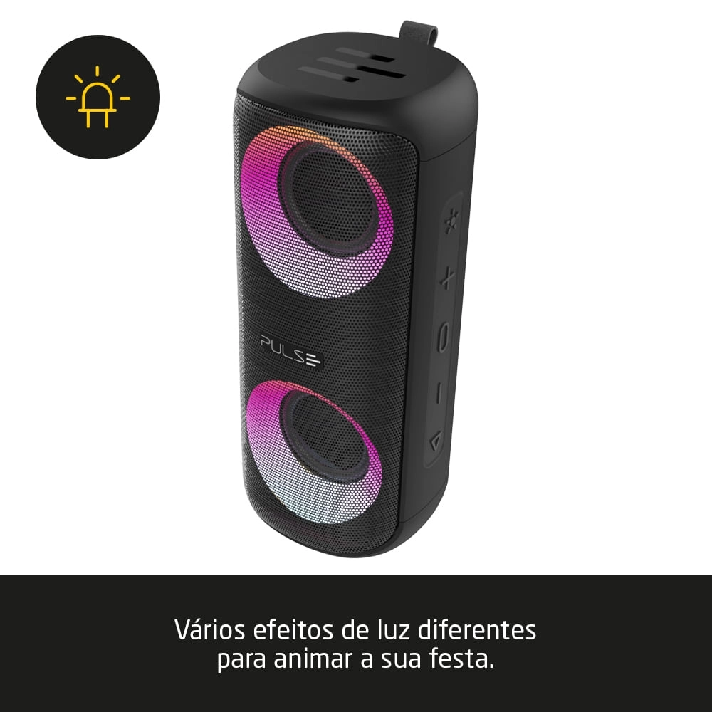 Caixa de Som Mini Pulsebox 30W Bluetooth 5.0/AUX/SD Pulse - SP603 SP603