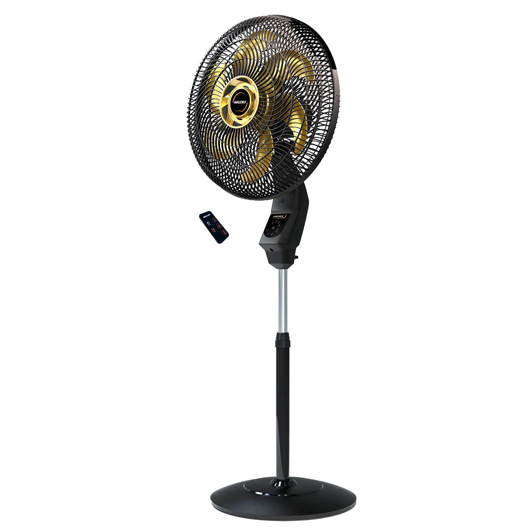 Ventilador de Coluna Mallory Chronos 40 Cm Preto e Dourado 220v