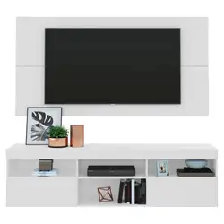 Rack com Painel p/ TV até 65" Flórida Multimóveis Branco