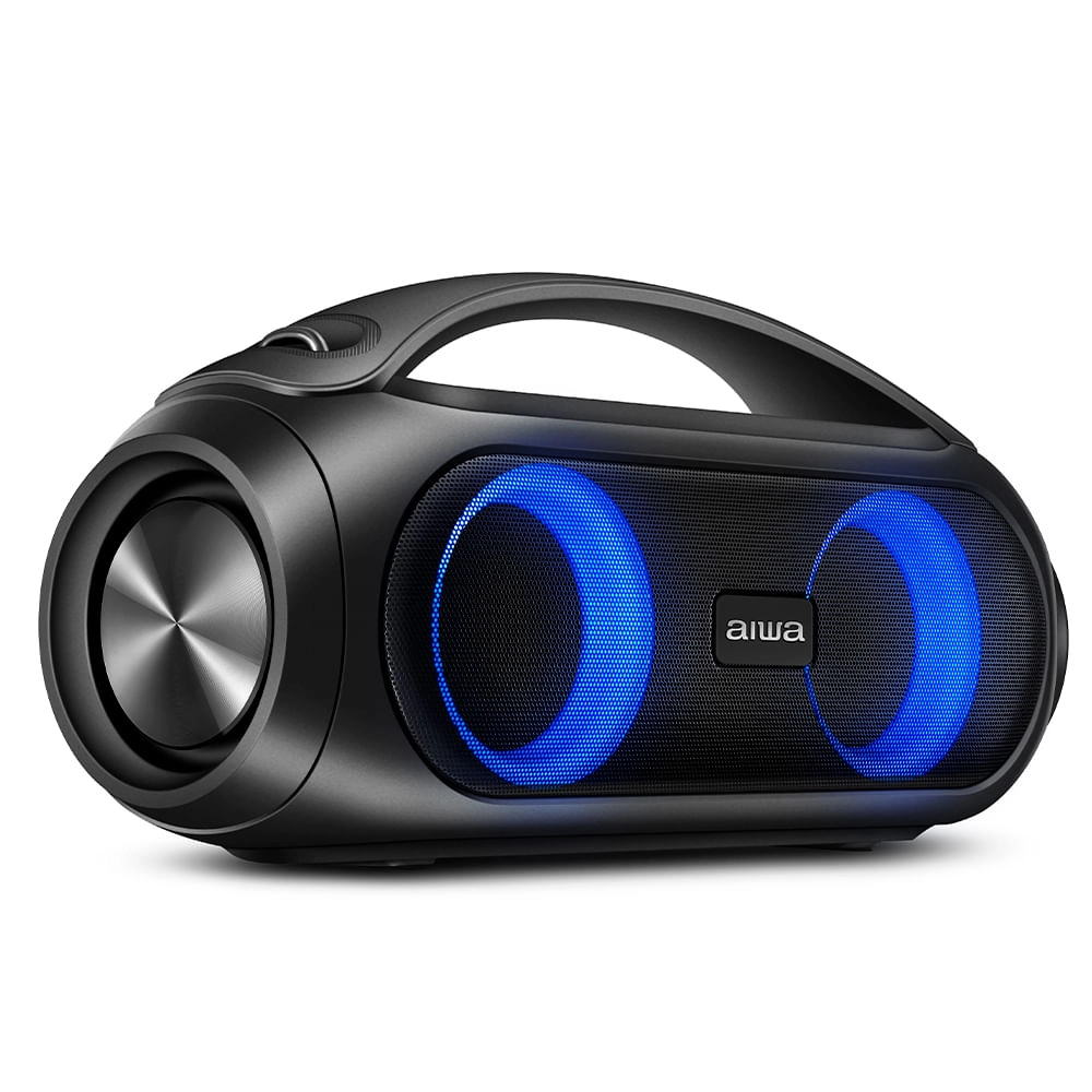 Caixa de Som Boombox AIWA AWS-BBS-02 50W BT 4H IPX5 RGB USB BOOMBOX AWS-BBS-02 BIVOLT