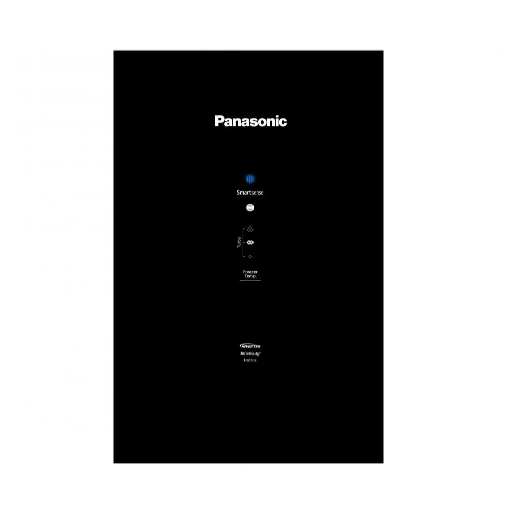 Geladeira Panasonic Frost Free NR-BB41GV1BB Black Glass Inverter 397L Preto 220V