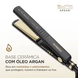 Prancha Alisadora Black Gold Argan Mondial P-30 PRANCHA ALISADORA P-30 BIVOLT