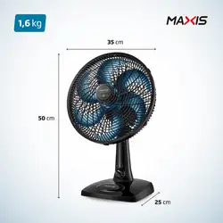 Ventilador de Mesa Maxis 6 pás 30cm  V-30-MX-B