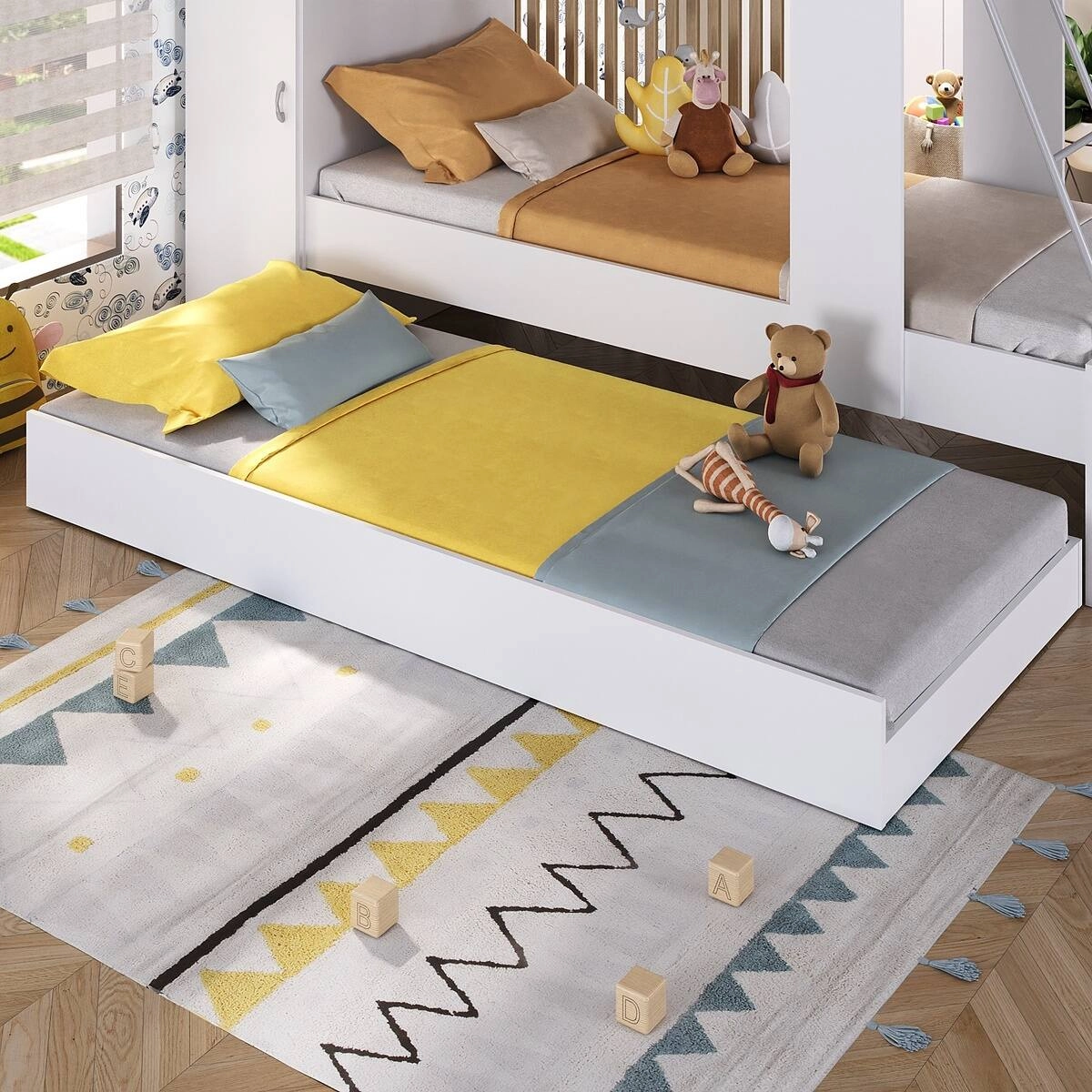 Cama Auxiliar para colchão 78x188cm Cocadinha Multimóveis BB354 Branco