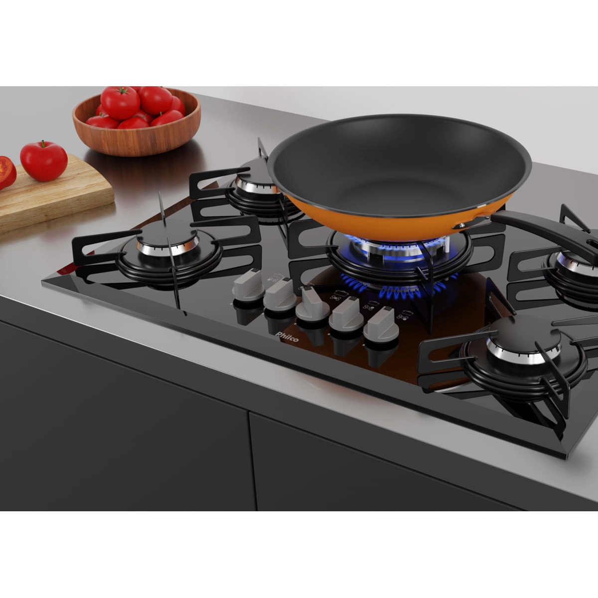 Cooktop Philco Cook Chef 5 Bocas Tripla Chama Bisotê Bivolt Bivolt