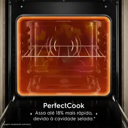 Fogão 5 bocas Electrolux Cinza Efficient com Mesa Inox, PerfectCook e VaporBake (FE5IC) Bivolt