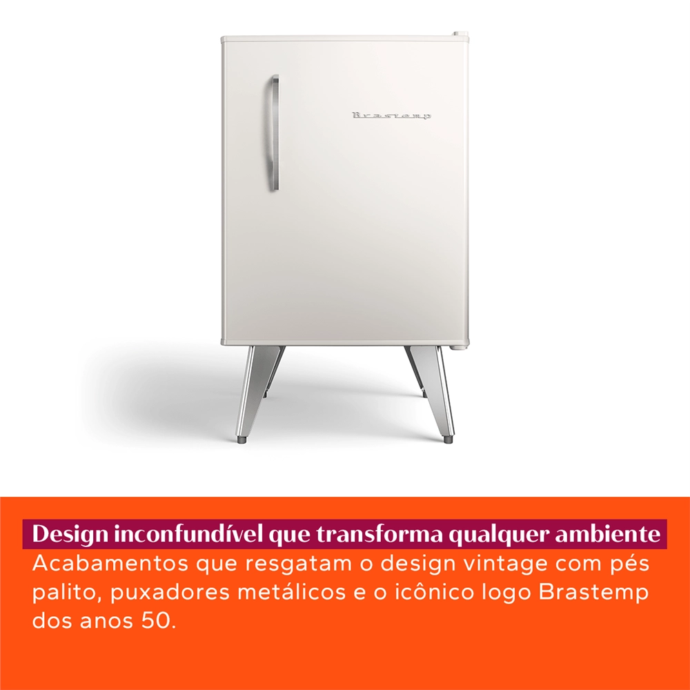 Frigobar Brastemp Retrô 76 Litros Classic White - BRA08HB 220V